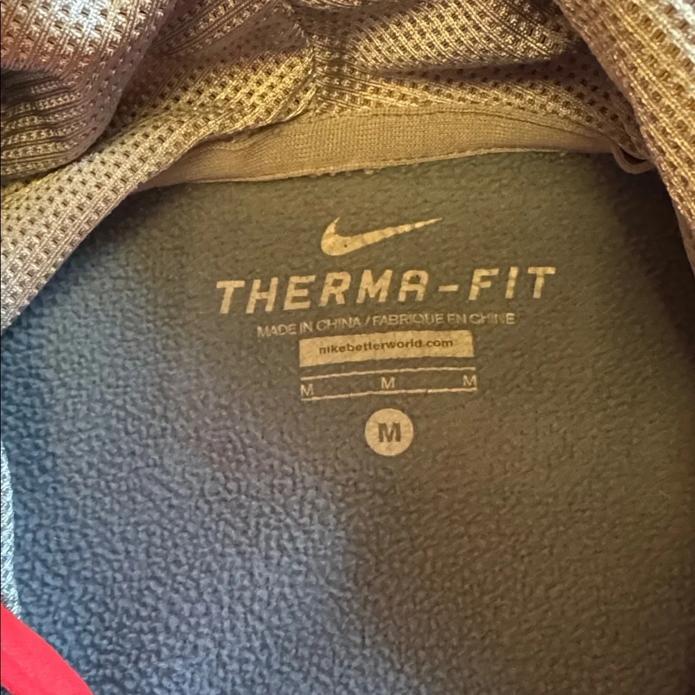 Nike hoodie sweatshirt Gray pink medium women therma fit - Picture 4 of 8